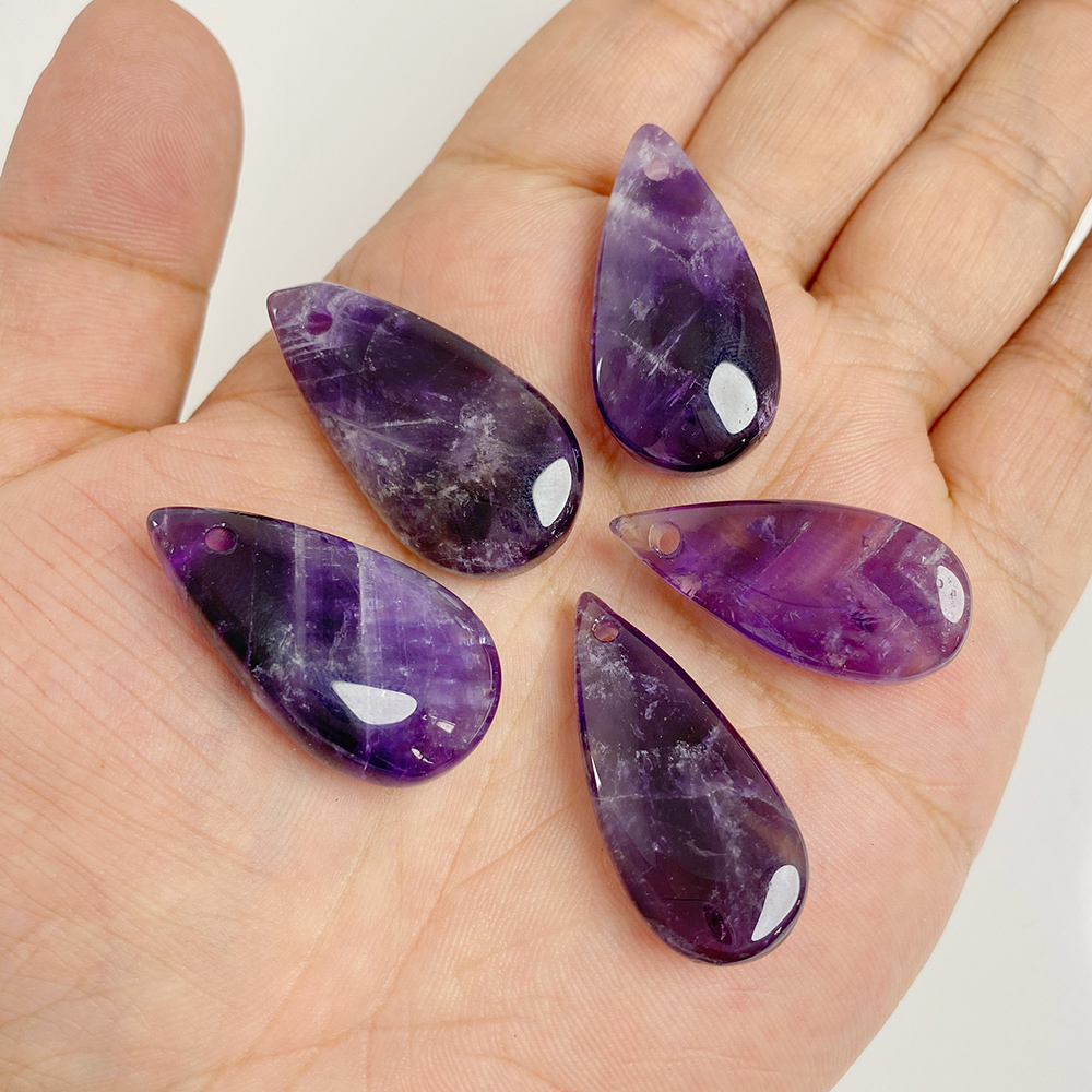 Crystal Pendant Necklace Natural Stone - 1PC Big Waterdrop Shape Stone Pendant