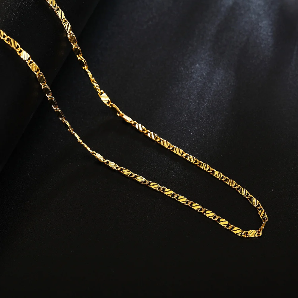 925 Sterling Silver Chain Necklace Men - Hot sale 925 Sterling Silver 18K