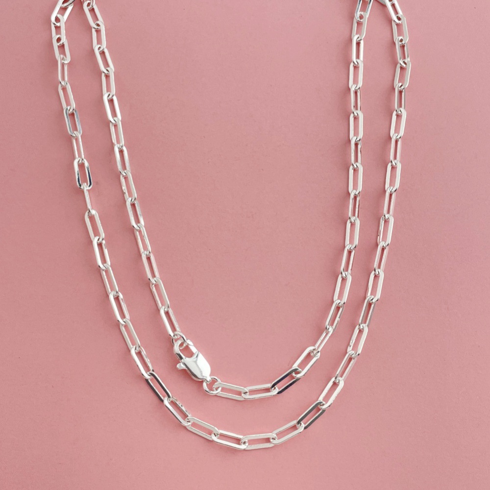 925 Sterling Silver Chain Necklace Men - Fashion kpop 925 sterling Silver special