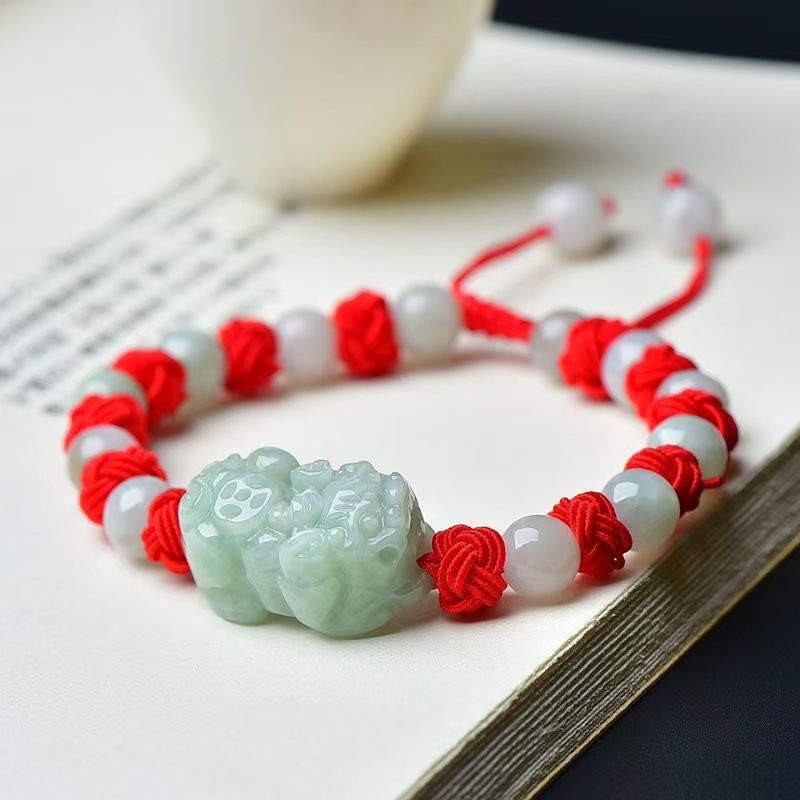 Bracelets - Natural Burmese Jadeite Pixiu Bracelet Fashion