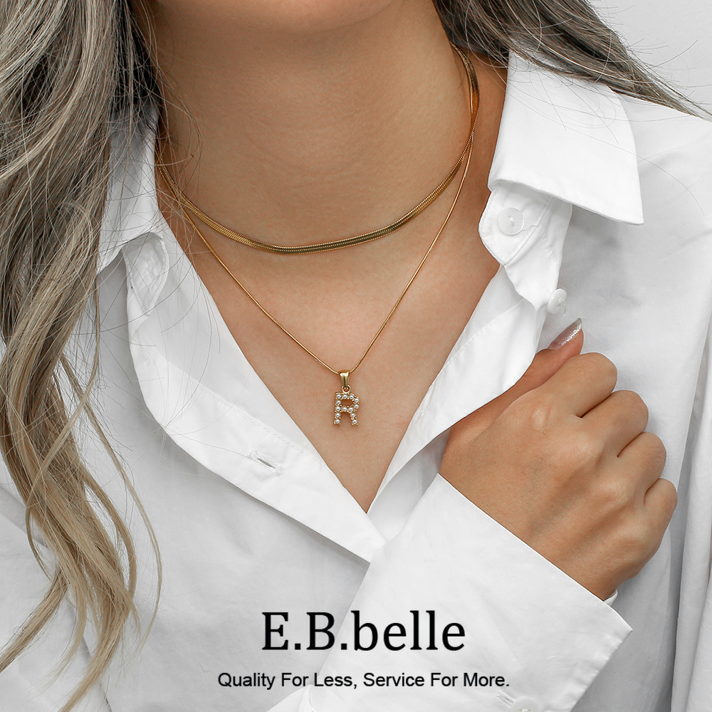 Initial Letter Necklace 18K Gold - 2022 Mới Chống Thấm Nước Thép