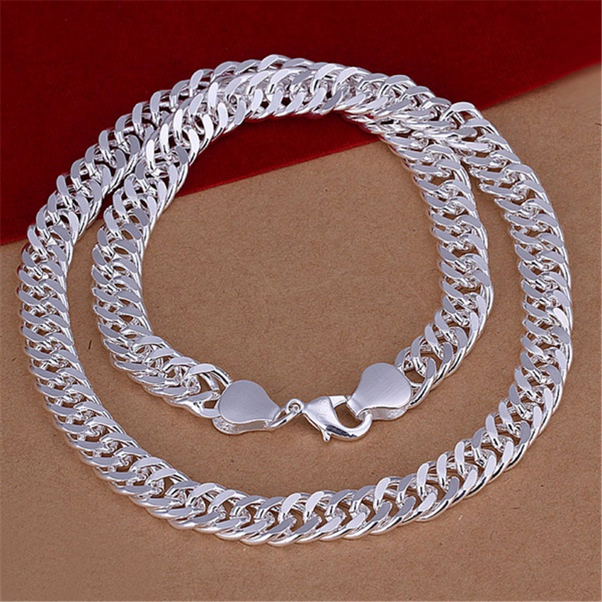 925 Sterling Silver Chain Necklace Men - Fine 925 Sterling Silver 10MM Chain