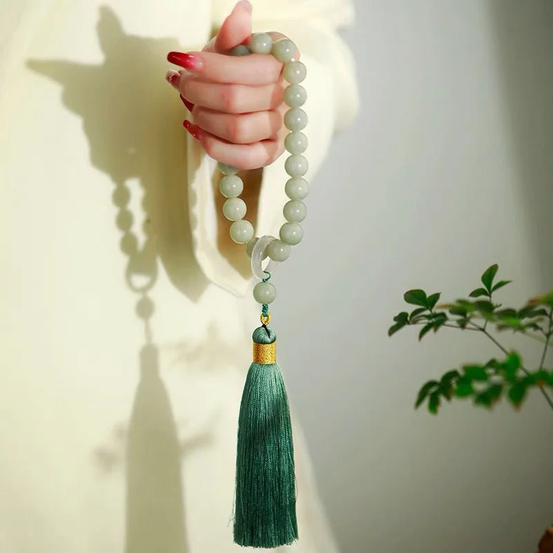 Bracelets - Đá Ngọc Tủy Xanh Hạt 12Mm