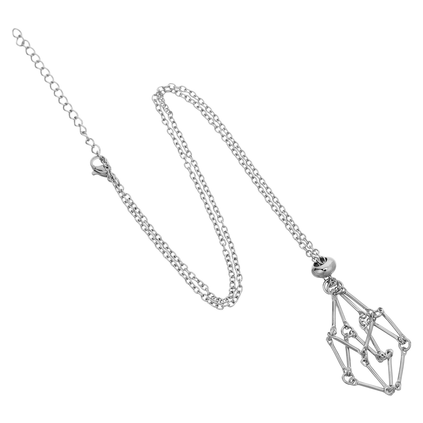 Crystal Holder Necklace Stainl - đánh giá và giá Crystal Pendant Necklace Natural Stone