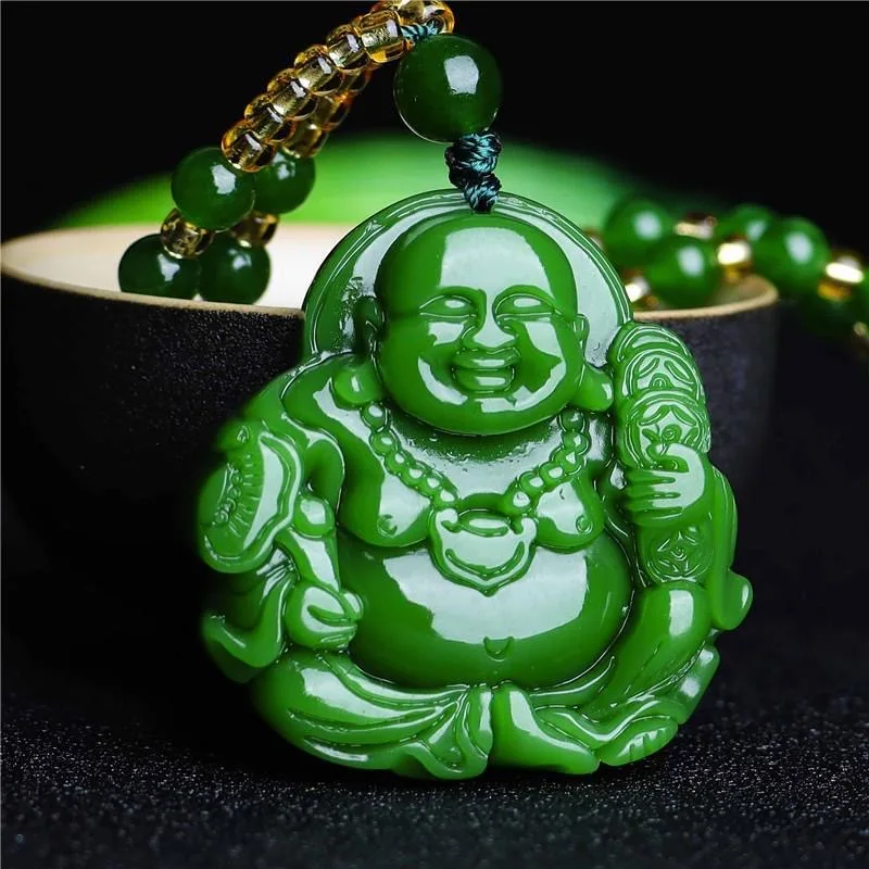 Trung Quốc Xanh Ngọc Phật Di L - đánh giá và giá Necklaces