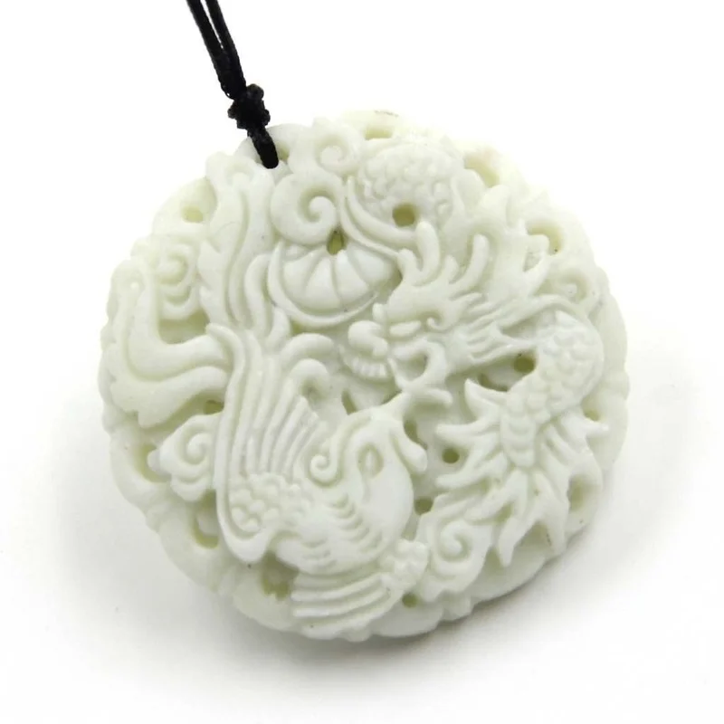 Tự Nhiên Màu Trắng Ngọc Rồng P - đánh giá và giá Necklaces