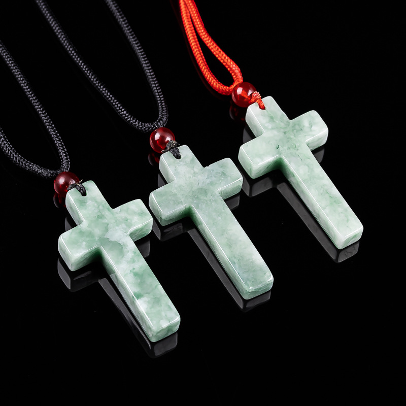 Myanmar Jadeite Cross Pendant  - đánh giá và giá Necklaces