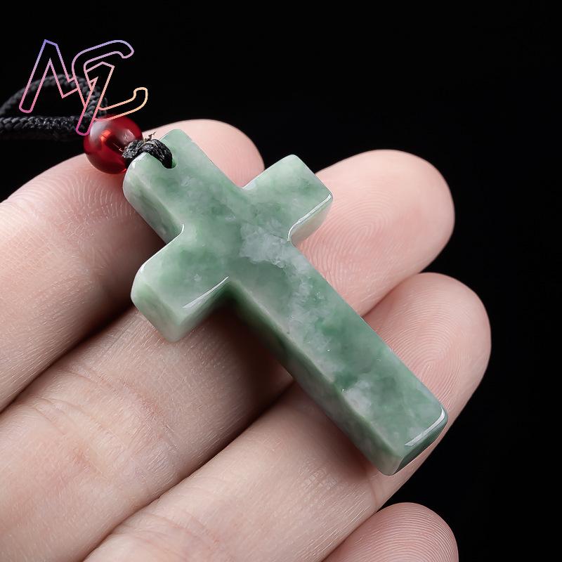 Myanmar Jadeite Cross Pendant  - đánh giá và giá Necklaces