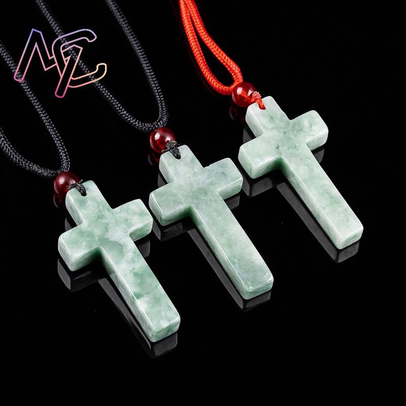 Myanmar Jadeite Cross Pendant  - đánh giá và giá Necklaces