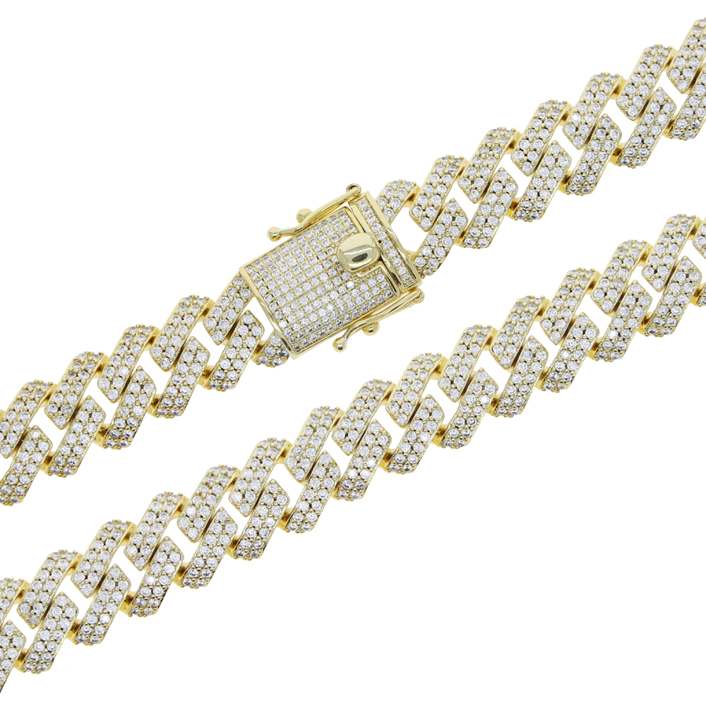 Bãi Đỗ Xe Cz Baguette Mắt Cá C - đánh giá và giá Cuban Link Chain 12Mm