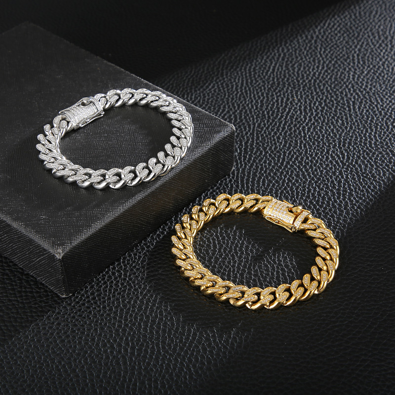 KALEN 12mm CNC Rhinestone Cuba - đánh giá và giá Cuban Link Chain 12Mm