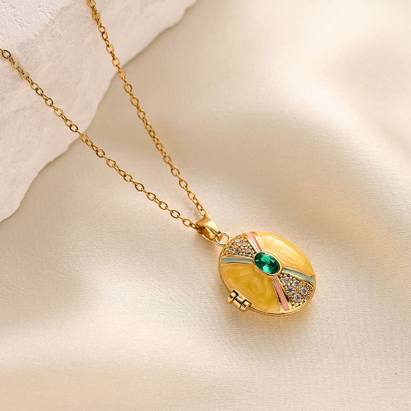 ANENJERY 316L Stainless Steel  - đánh giá và giá Heart Locket Necklace Photo