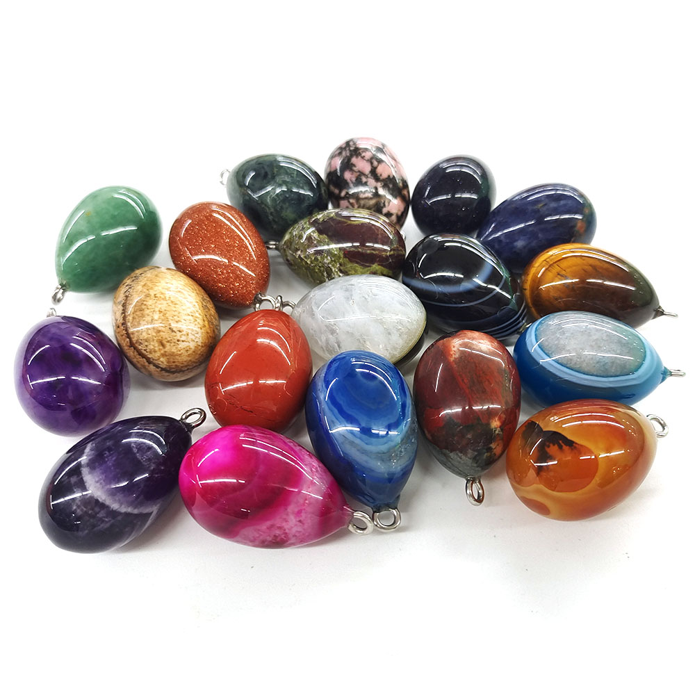 30x19mm Mini Egg Shape Pendant - đánh giá và giá Crystal Pendant Necklace Natural Stone