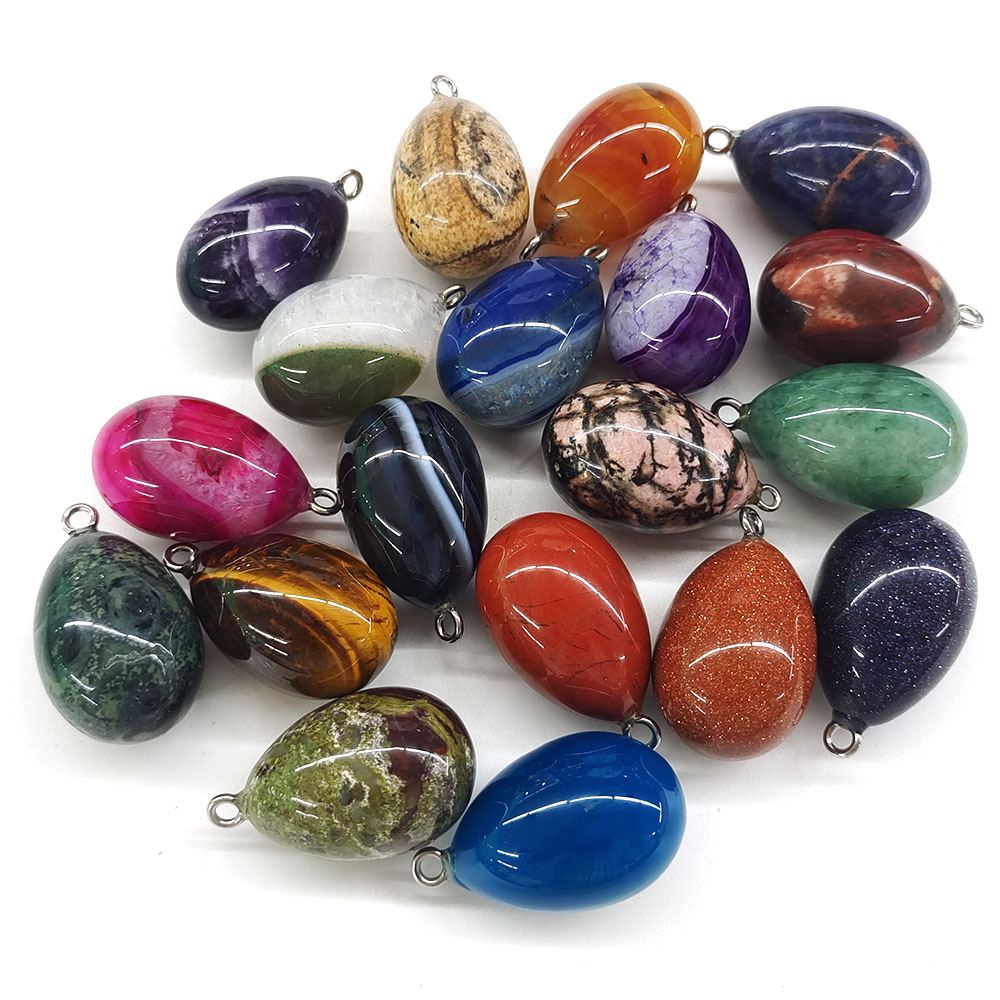 30x19mm Mini Egg Shape Pendant - đánh giá và giá Crystal Pendant Necklace Natural Stone