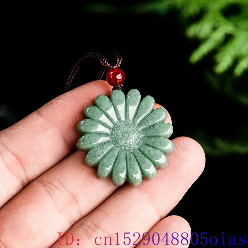 Green Jadeite Sunflower Pendan - đánh giá và giá Necklaces