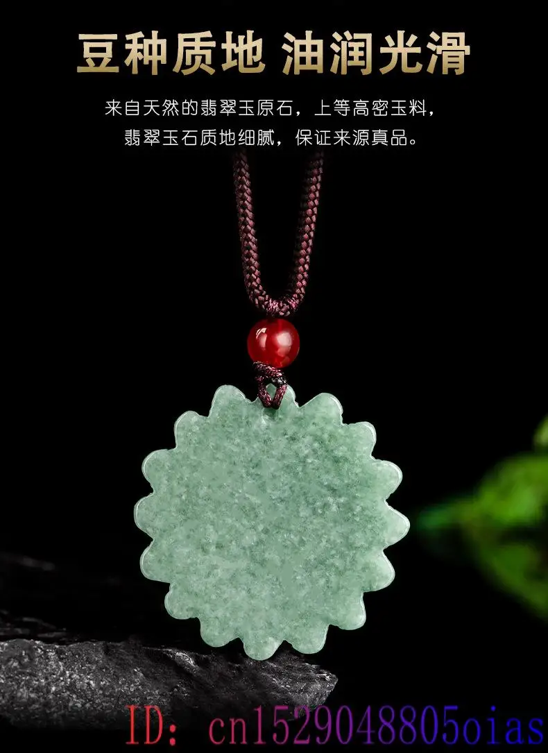 Green Jadeite Sunflower Pendan - đánh giá và giá Necklaces
