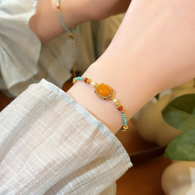 New Arrival Vintage Blue Turqu - đánh giá và giá Pearl Choker Necklace Vintage