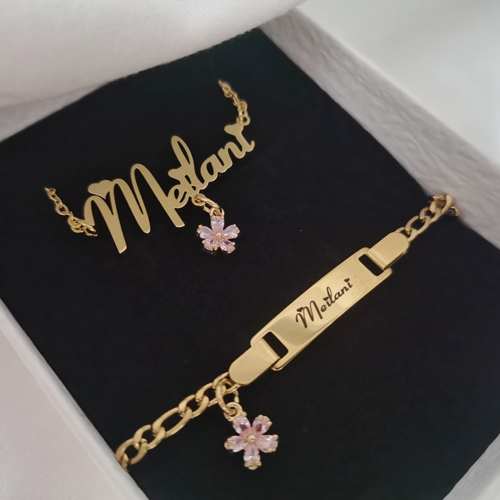 LeeChee Flower Zircon Small Pe - đánh giá và giá Custom Name Necklace Stainless Steel