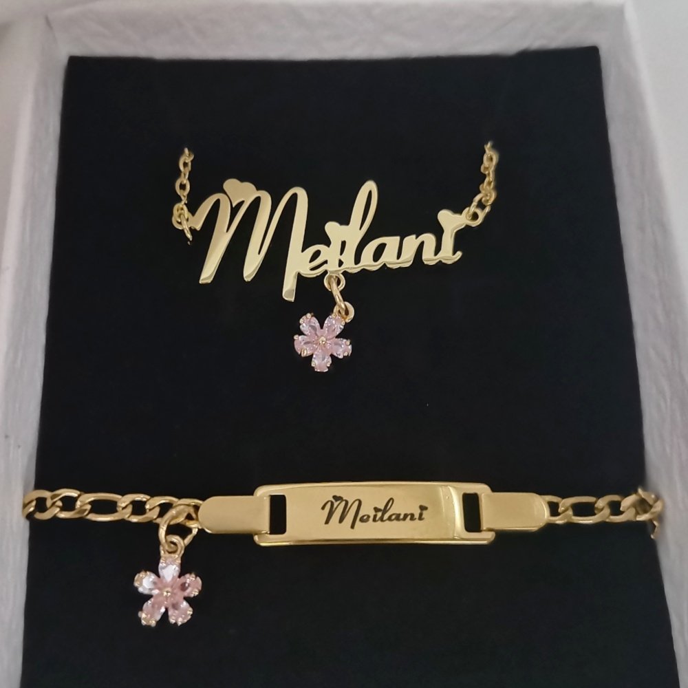 LeeChee Flower Zircon Small Pe - đánh giá và giá Custom Name Necklace Stainless Steel
