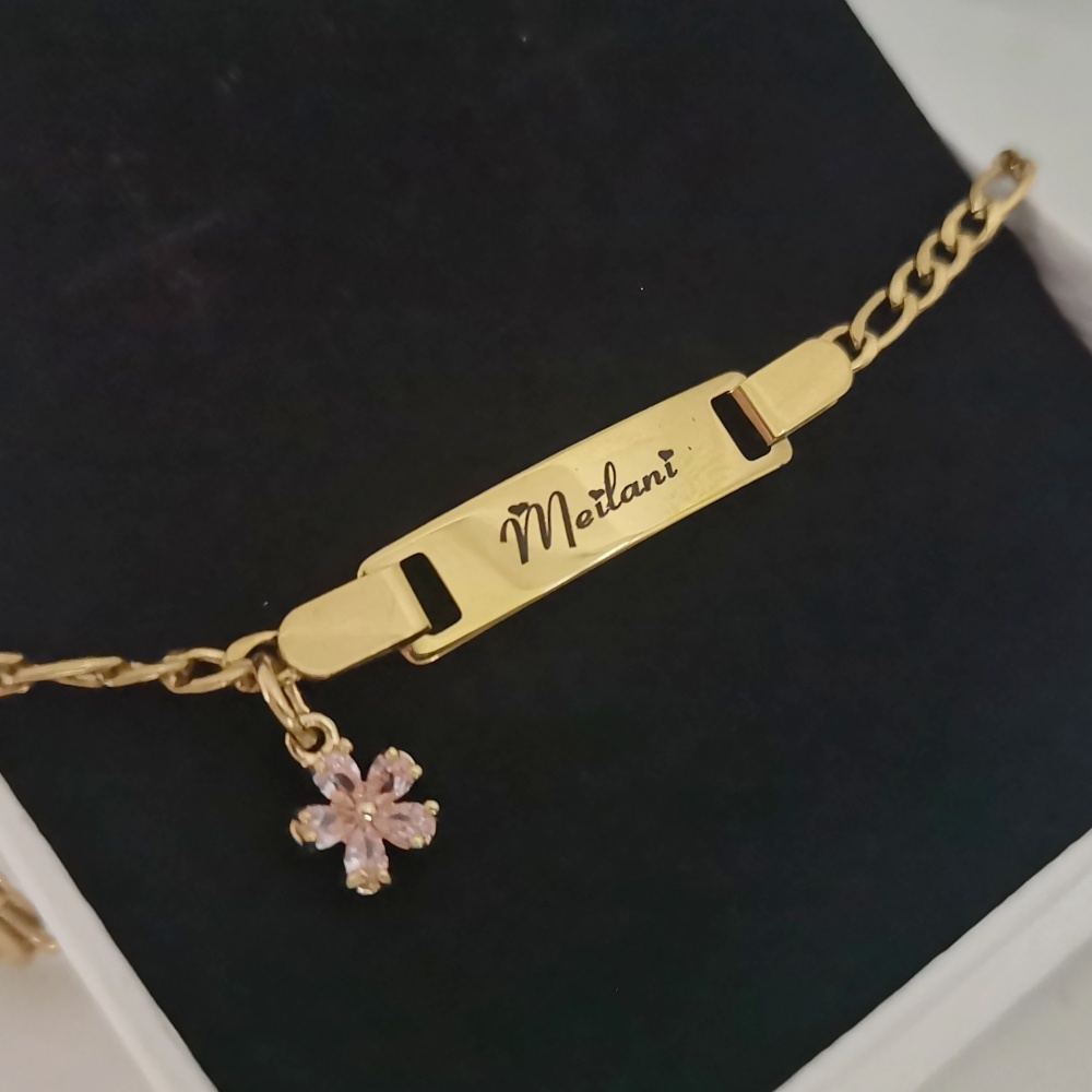 LeeChee Flower Zircon Small Pe - đánh giá và giá Custom Name Necklace Stainless Steel