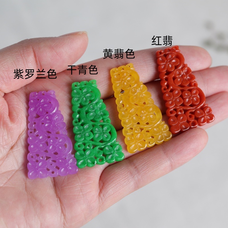 1pc Natural Jade Four Colors D - đánh giá và giá Earrings