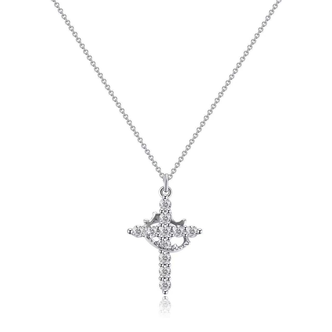 Lucky Rotatable Crown Cross Pe - đánh giá và giá Cross Pendant Necklace Gold