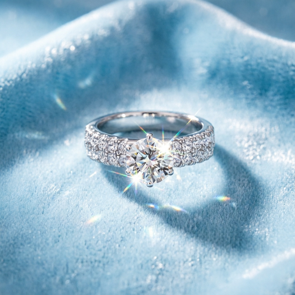 Hot selling fashion 100% s925  - đánh giá và giá Moissanite Engagement Ring 1 Carat