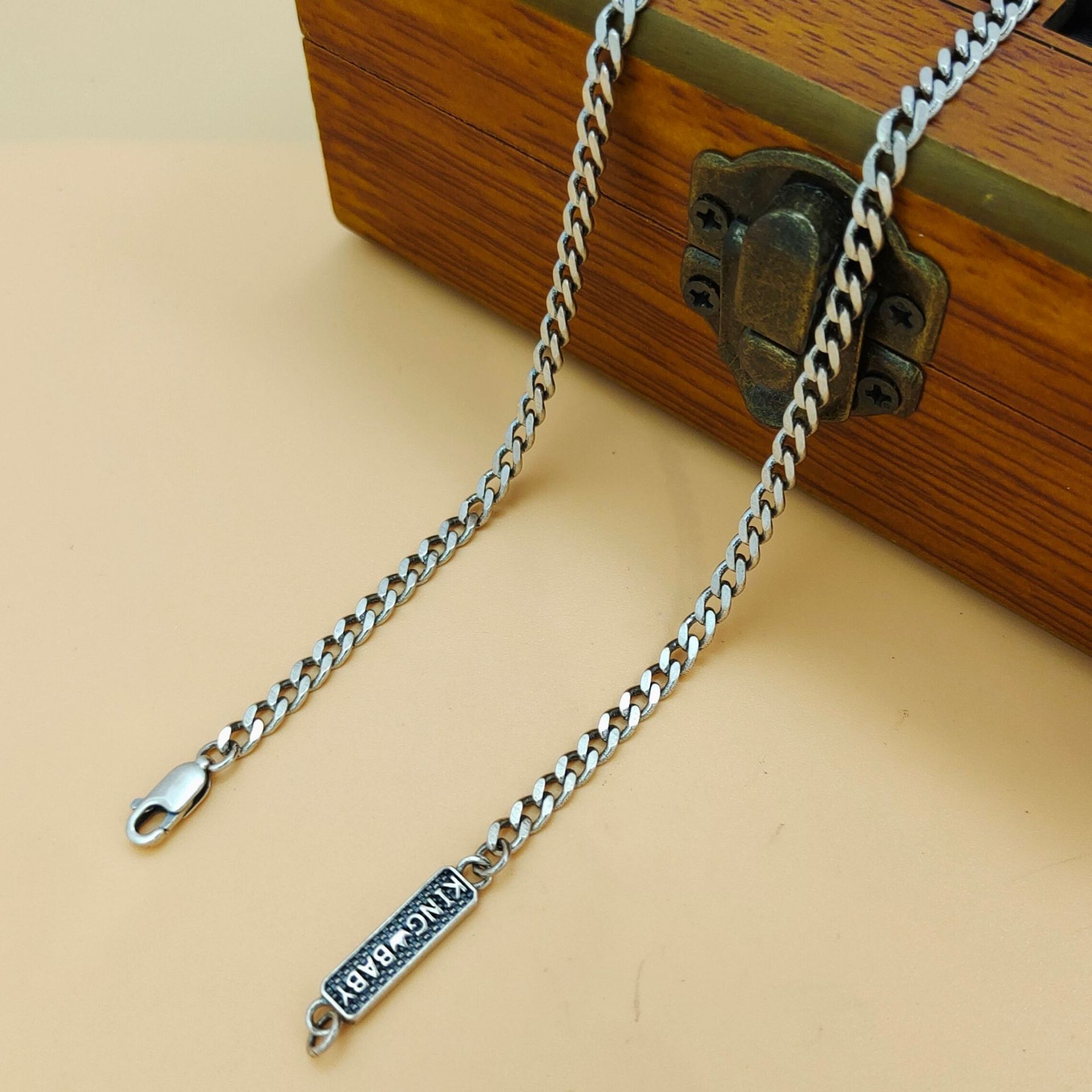 S925 sterling silver trendy pe - đánh giá và giá 925 Sterling Silver Chain Necklace Men