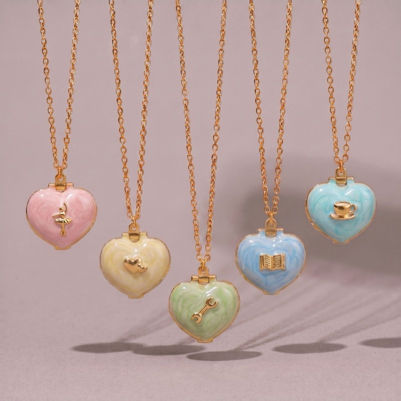 Vintage Heart Shape Photo Lock - đánh giá và giá Heart Locket Necklace Photo