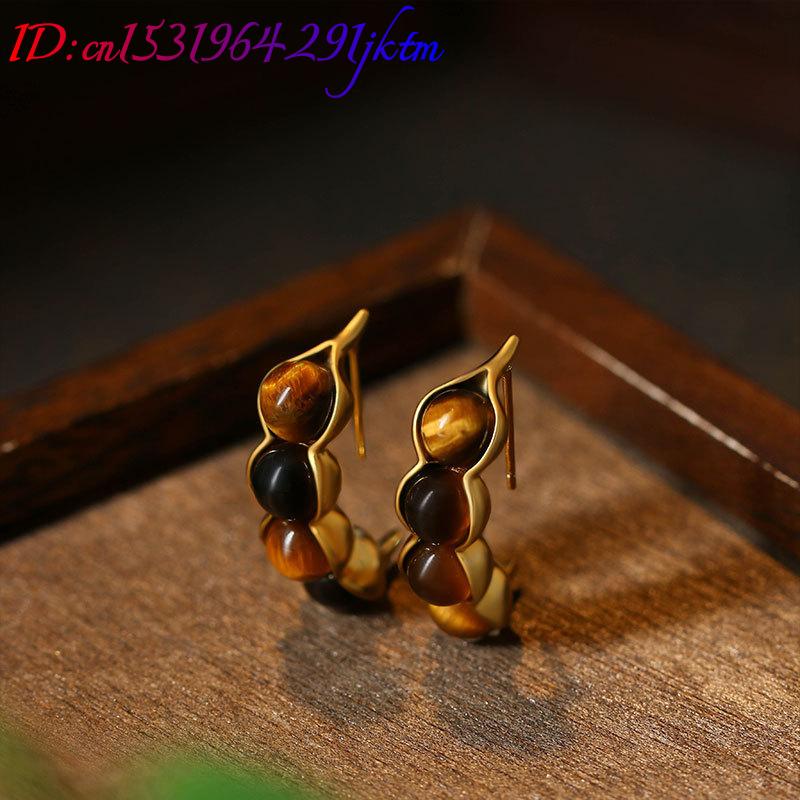 Tiger Eye Pod Earrings Gemston - đánh giá và giá Earrings