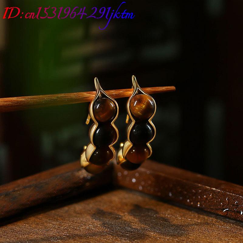 Tiger Eye Pod Earrings Gemston - đánh giá và giá Earrings