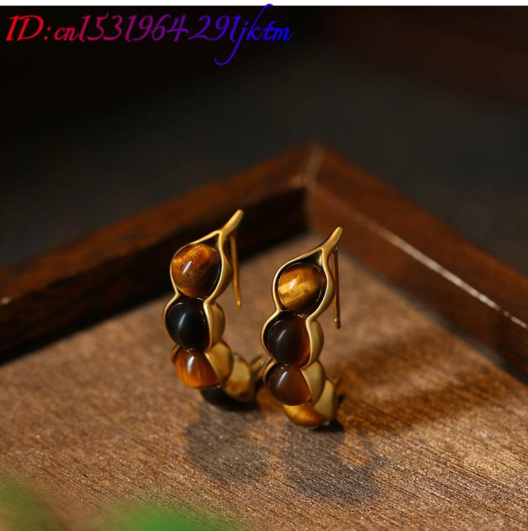Tiger Eye Pod Earrings Gemston - đánh giá và giá Earrings