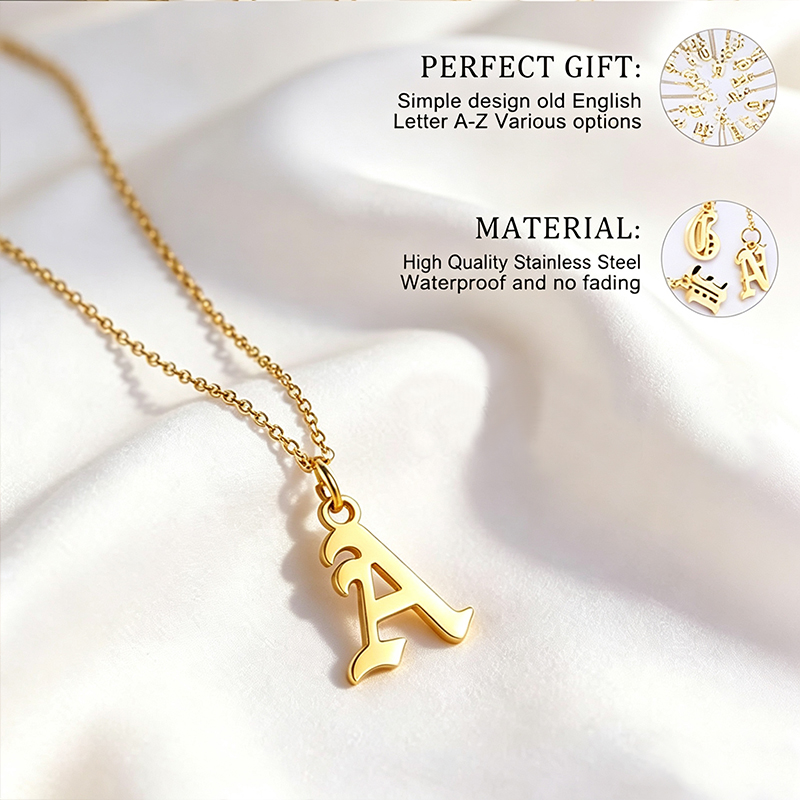 Letter Necklaces for Women Per - đánh giá và giá Initial Letter Necklace 18K Gold