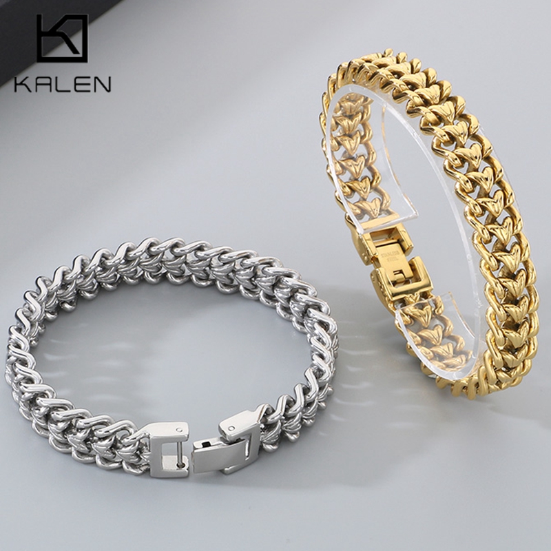 KALEN Shiny Stainless Steel Br - đánh giá và giá Cuban Link Chain 12Mm