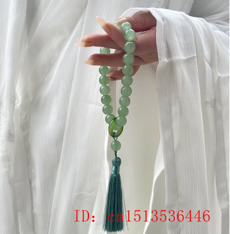 Đá Ngọc Tủy Xanh Hạt 12Mm Tua  - đánh giá và giá Bracelets