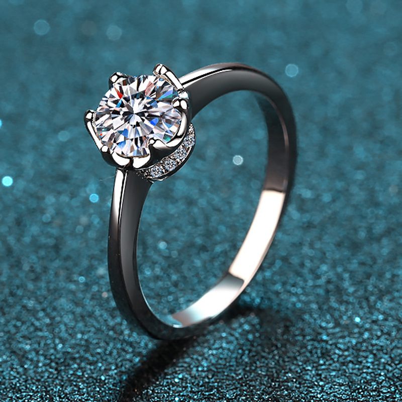 Exquisite Platinum PT950 Brigh - đánh giá và giá Moissanite Engagement Ring 1 Carat